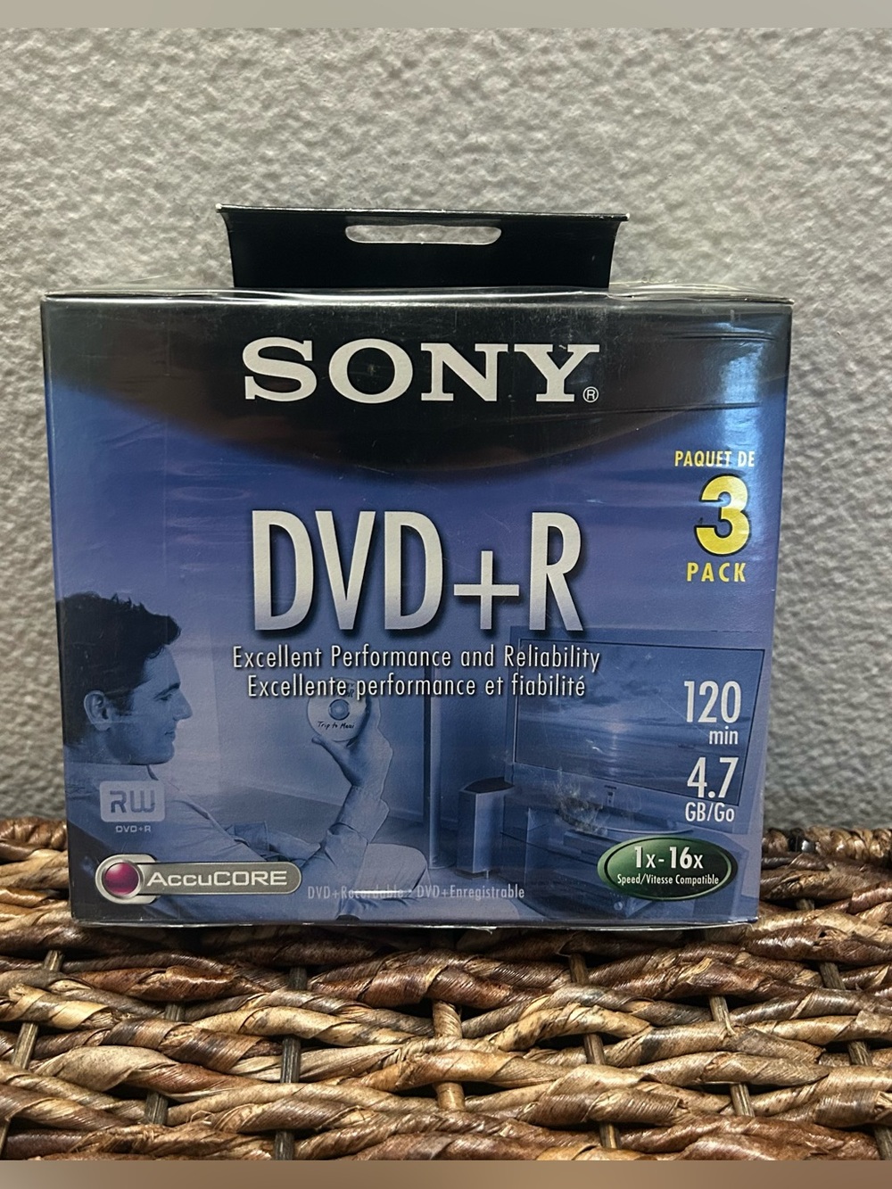 SONY DVD+R Discs 3 Pack 4.7 GB 120 Min Recording DVD-R New & Sealed 2005